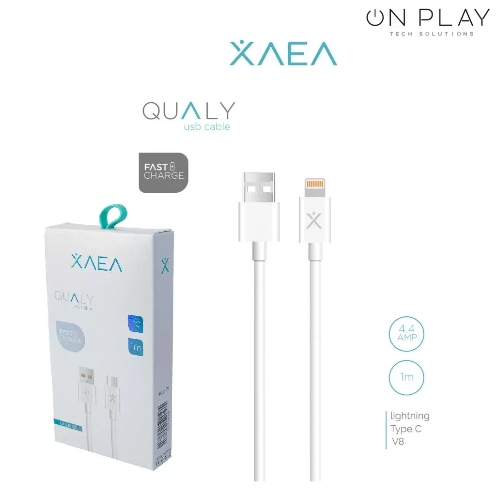 CABLE USB-LIGHTNING 4.4A XAEA QUALY