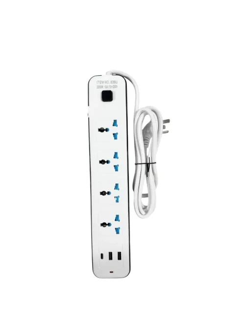 ZAPATILLA 4 TOMAS + 2 USB + UN TIPO C