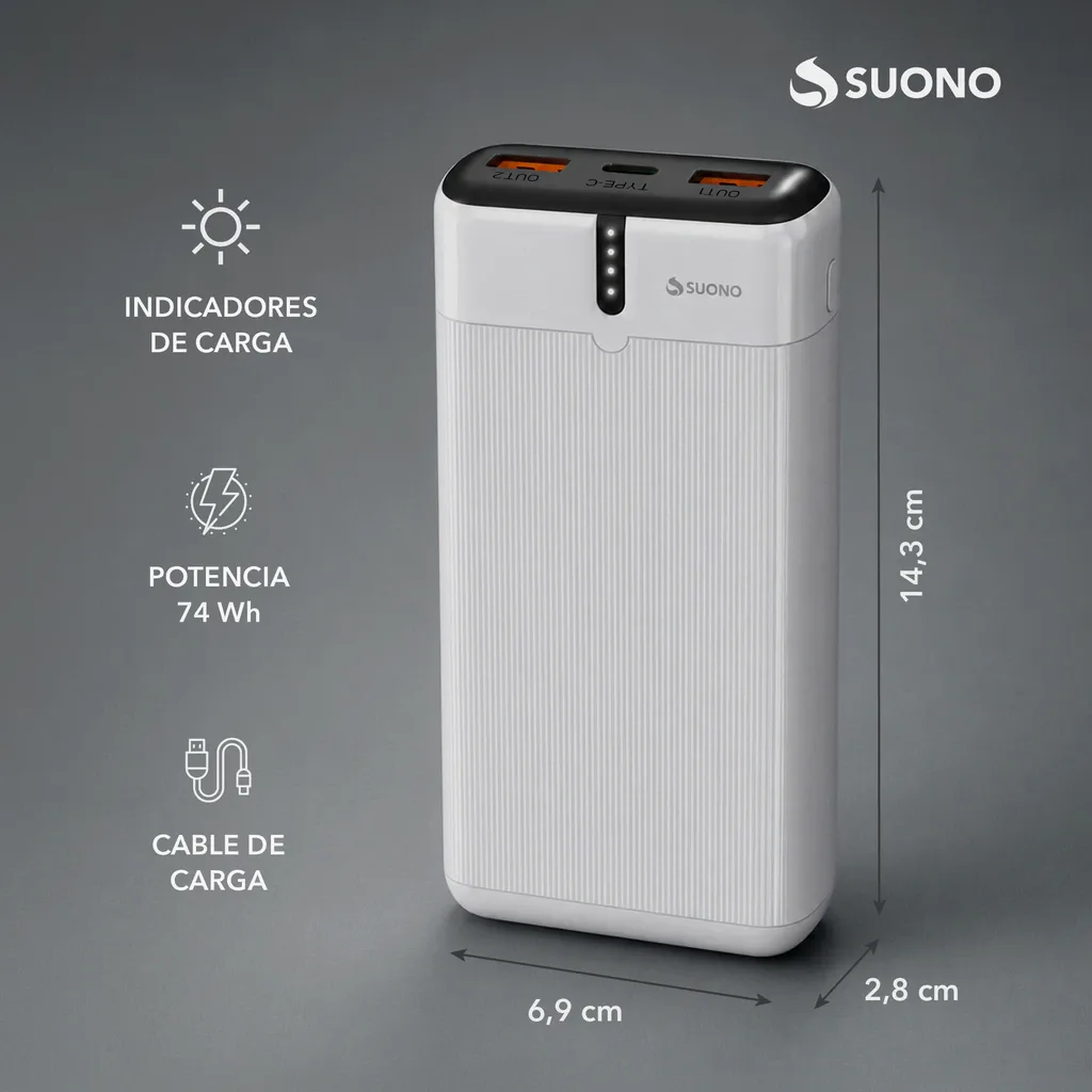 POWER BANK SUONO 20000MAH