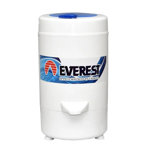Secarropas sentrifugo exterior pvc de 6,2kg con tambor de acero y manija, sistema de frenado y tapa con doble sistema de seguridad