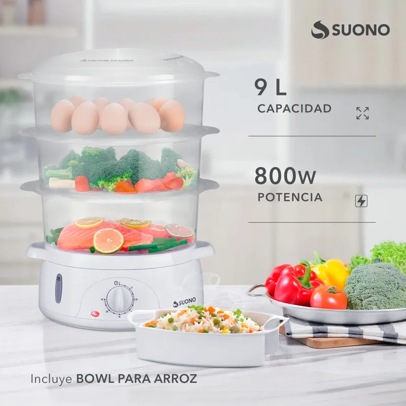VAPORERA ELECTRICA DE ALIMENTOS BLANCO