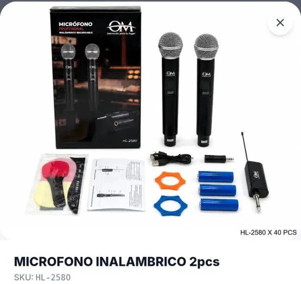 MICROFONO INALAMBRICO 2PCS OM