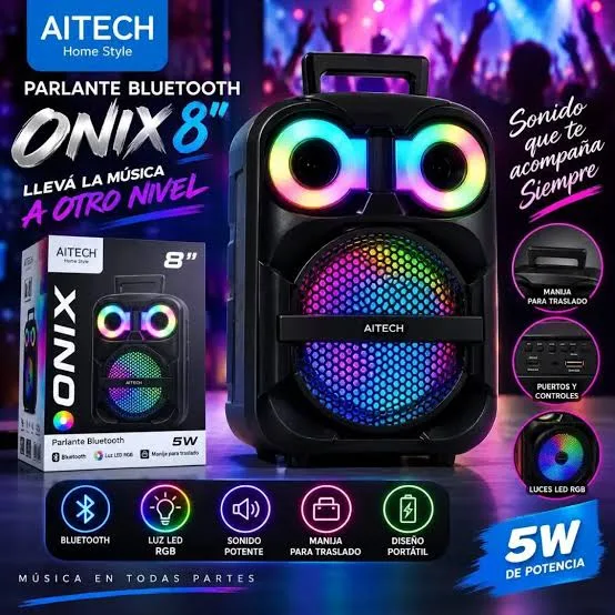 PARLANTE AITECH 8 PULGADAS ONIX