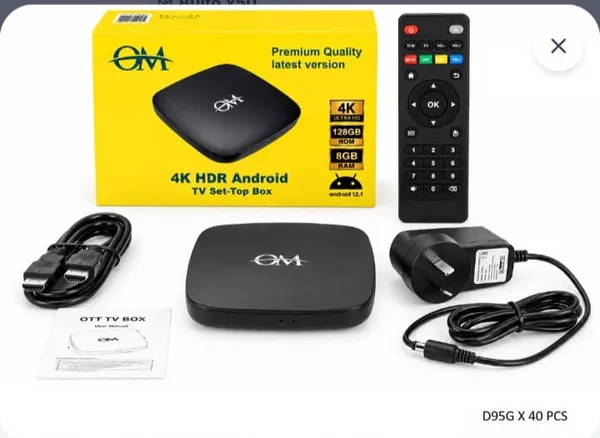 TV BOX 4K HDR 128GB 8RAM OM