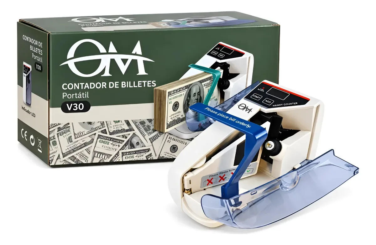 CONTADOR DE BILLETES PORTATIL OM