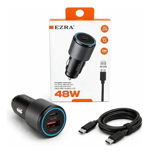 CARGADOR AUTO EZRA 48W