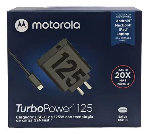 cargador motorola 125 turbo power